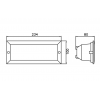 Aplique LED para balizamiento y señalización encastrable 3,6W, 6500ºK, IP54 